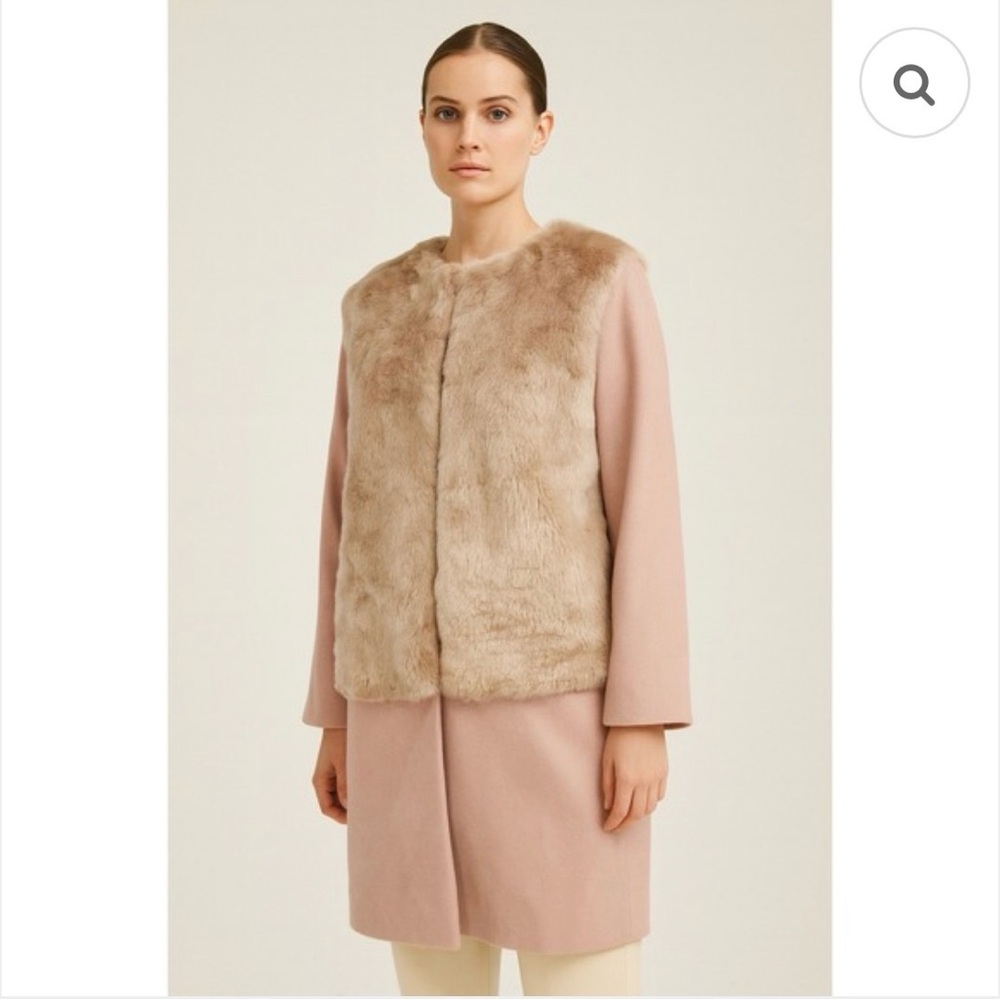 Zara Tan and Pink Teddy Jacket